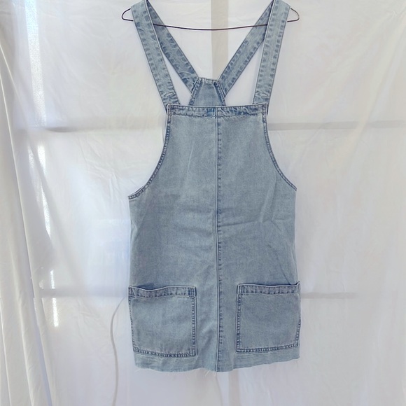 Pull&Bear Light Denim Pinafore Dress - Size M - Picture 2 of 6